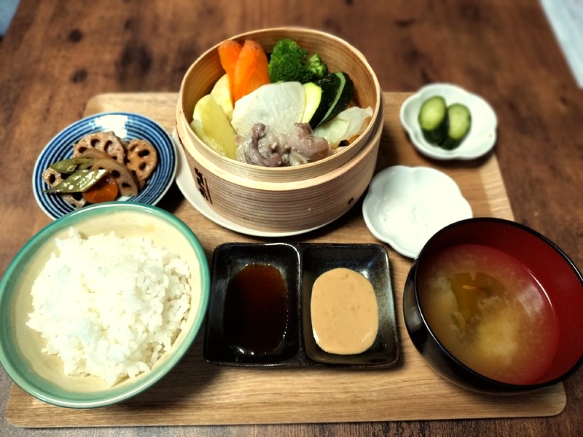 野菜のせいろ蒸しランチ｜八尾 そら食堂